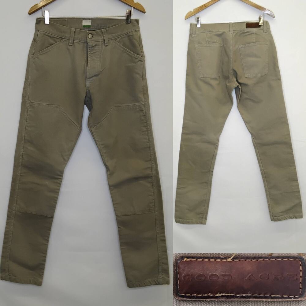 Good Acre Pants Men's 33" x 33" Beige Khaki Canvas #J5878
